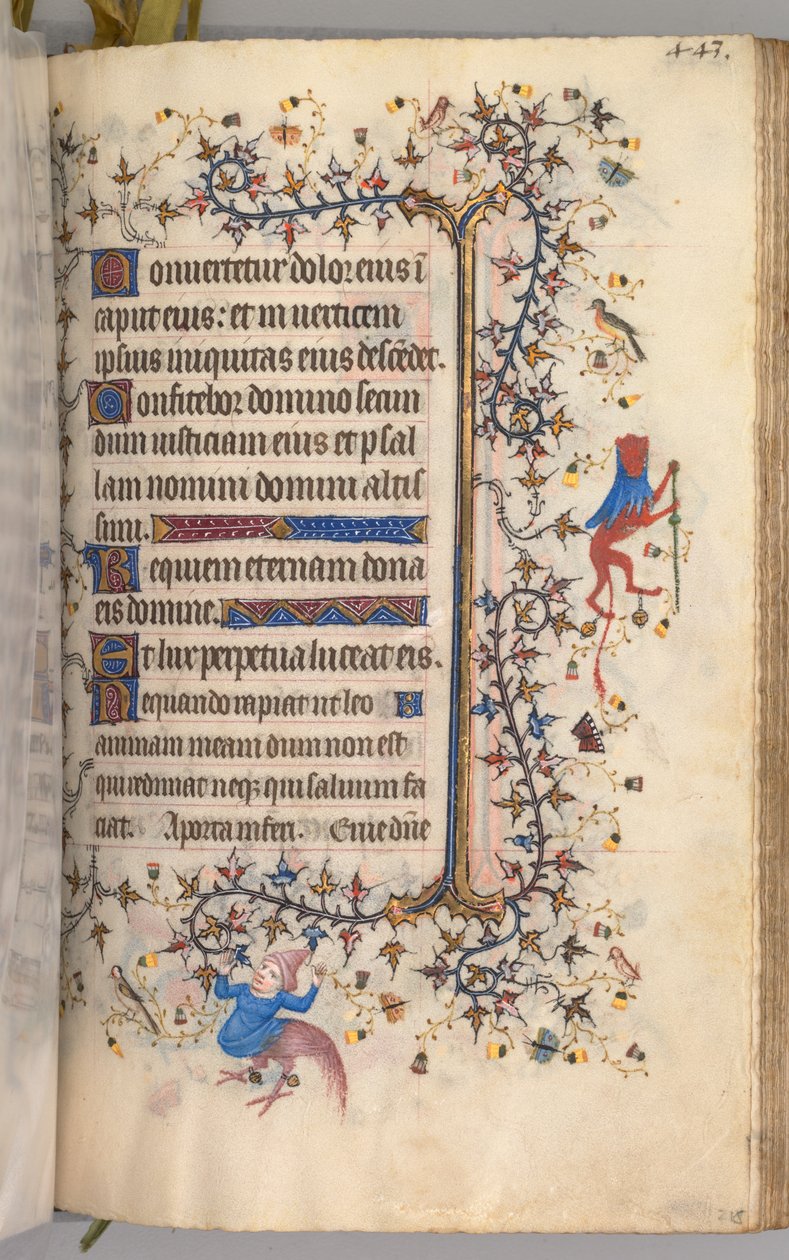 Timmar för Karl den ädle, kung av Navarra 1361-1425: fol. 216r, Text, c. 1405. av Master of the Brussels Initials and Associates