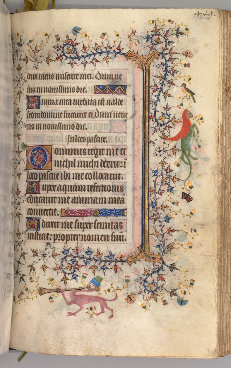 Timmar för Karl den ädle, kung av Navarra 1361-1425: fol. 219r, Text, ca. 1405. av Master of the Brussels Initials and Associates
