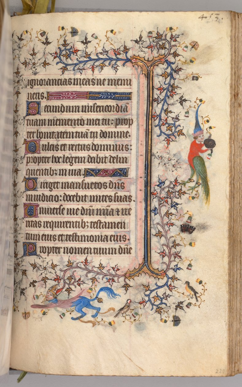 Timmar för Karl den ädle, kung av Navarra 1361-1425: fol. 221r, Text, ca. 1405. av Master of the Brussels Initials and Associates