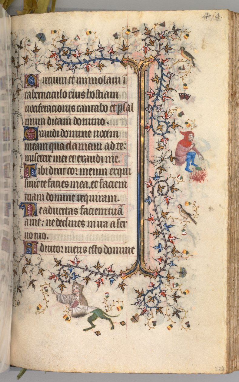Timmar för Karl den ädle, kung av Navarra 1361-1425: fol. 224r, Text, ca. 1405. av Master of the Brussels Initials and Associates