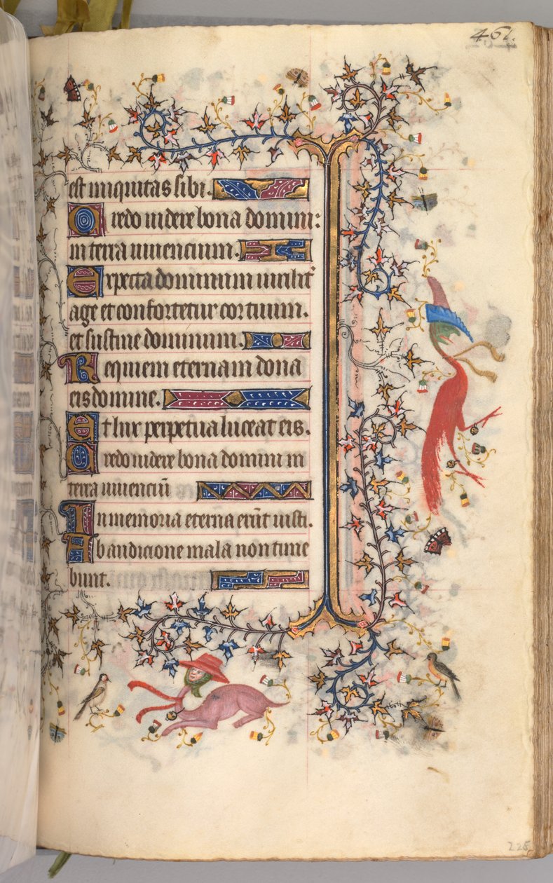 Timmar för Karl den ädle, kung av Navarra 1361-1425: fol. 225r, Text, ca. 1405. av Master of the Brussels Initials and Associates