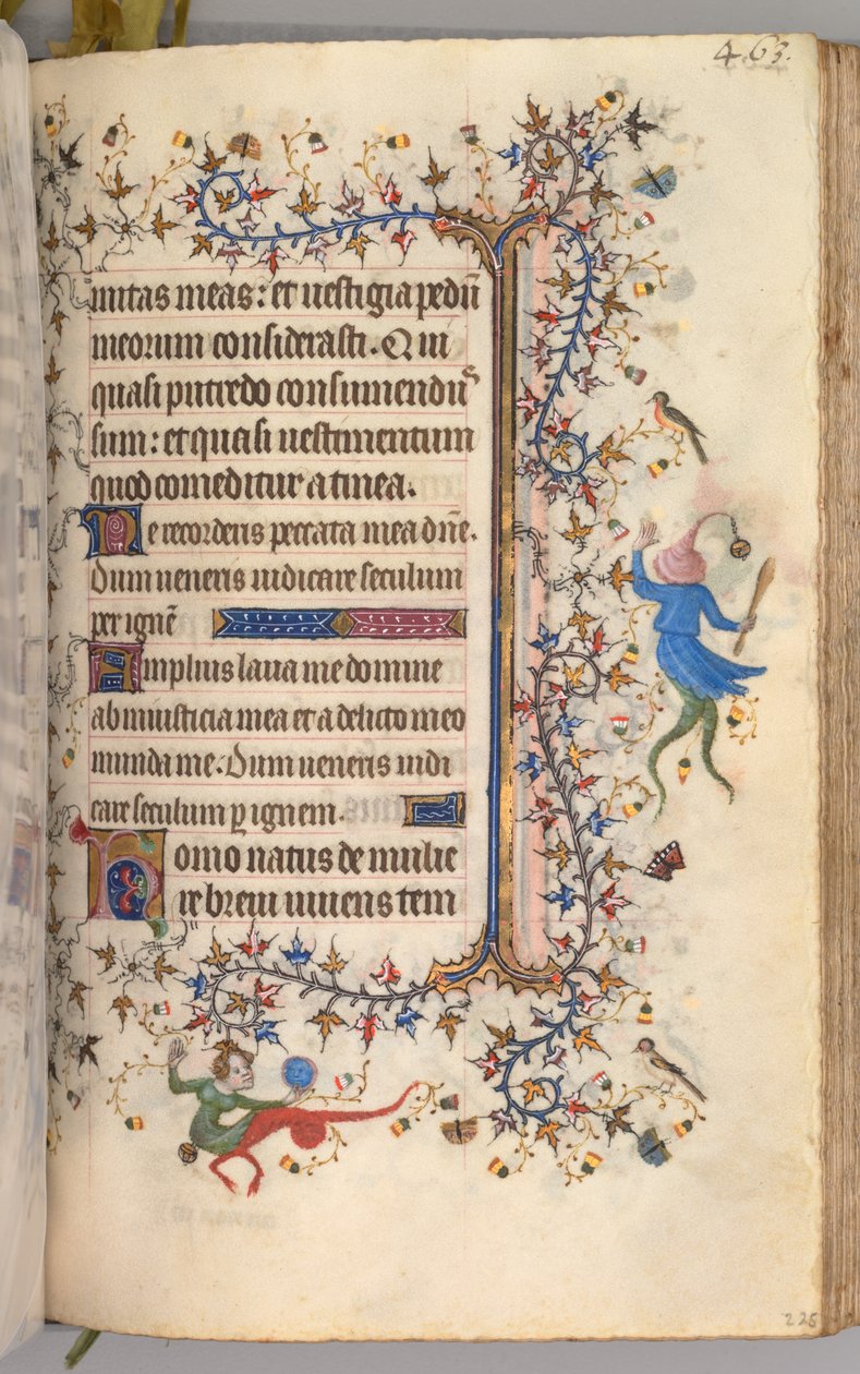 Timmar för Karl den ädle, kung av Navarra 1361-1425: fol. 226r, Text, ca. 1405. av Master of the Brussels Initials and Associates