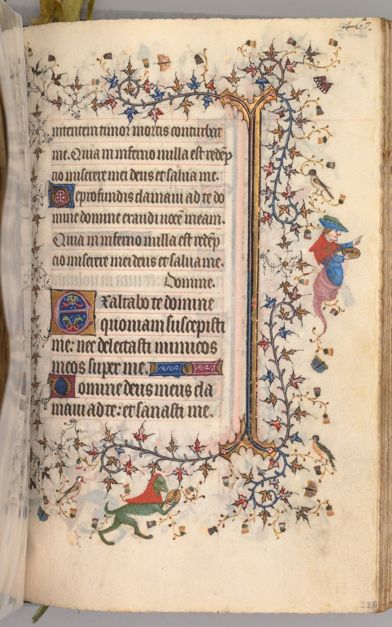 Timmar för Karl den ädle, kung av Navarra 1361-1425: fol. 228r, Text, ca. 1405. av Master of the Brussels Initials and Associates