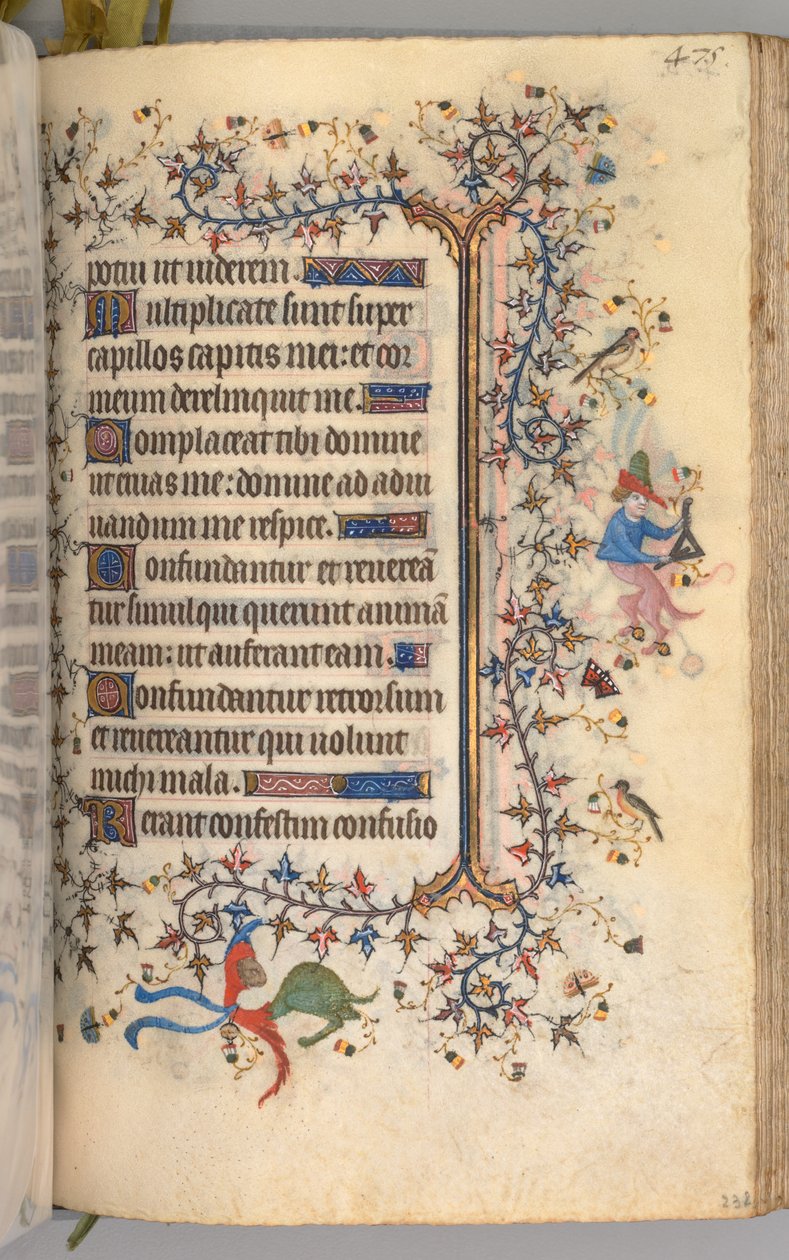 Timmar för Karl den ädle, kung av Navarra 1361-1425: fol. 232r, Text, ca. 1405. av Master of the Brussels Initials and Associates