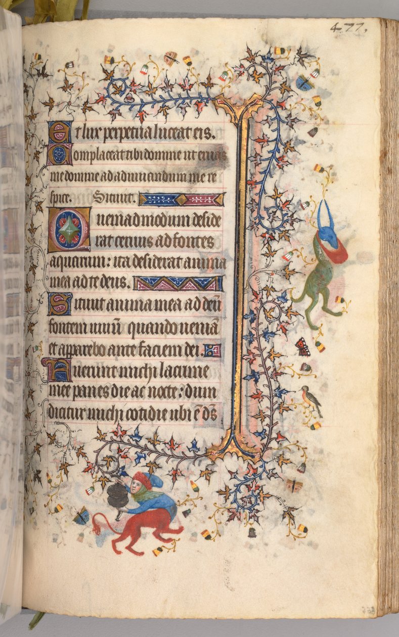 Timmar för Karl den ädle, kung av Navarra 1361-1425: fol. 233r, Text, ca. 1405. av Master of the Brussels Initials and Associates