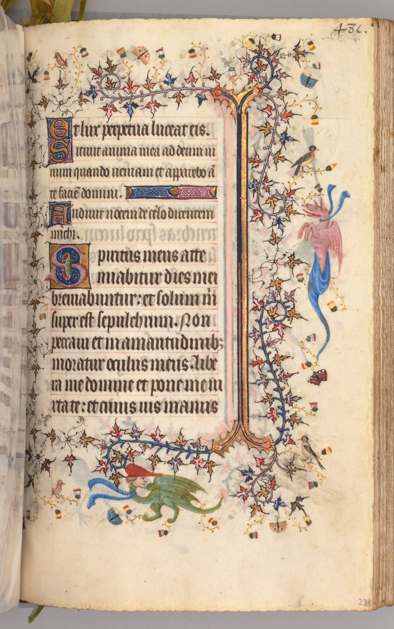 Timmar för Karl den ädle, kung av Navarra 1361-1425: fol. 234r, Text, ca. 1405. av Master of the Brussels Initials and Associates