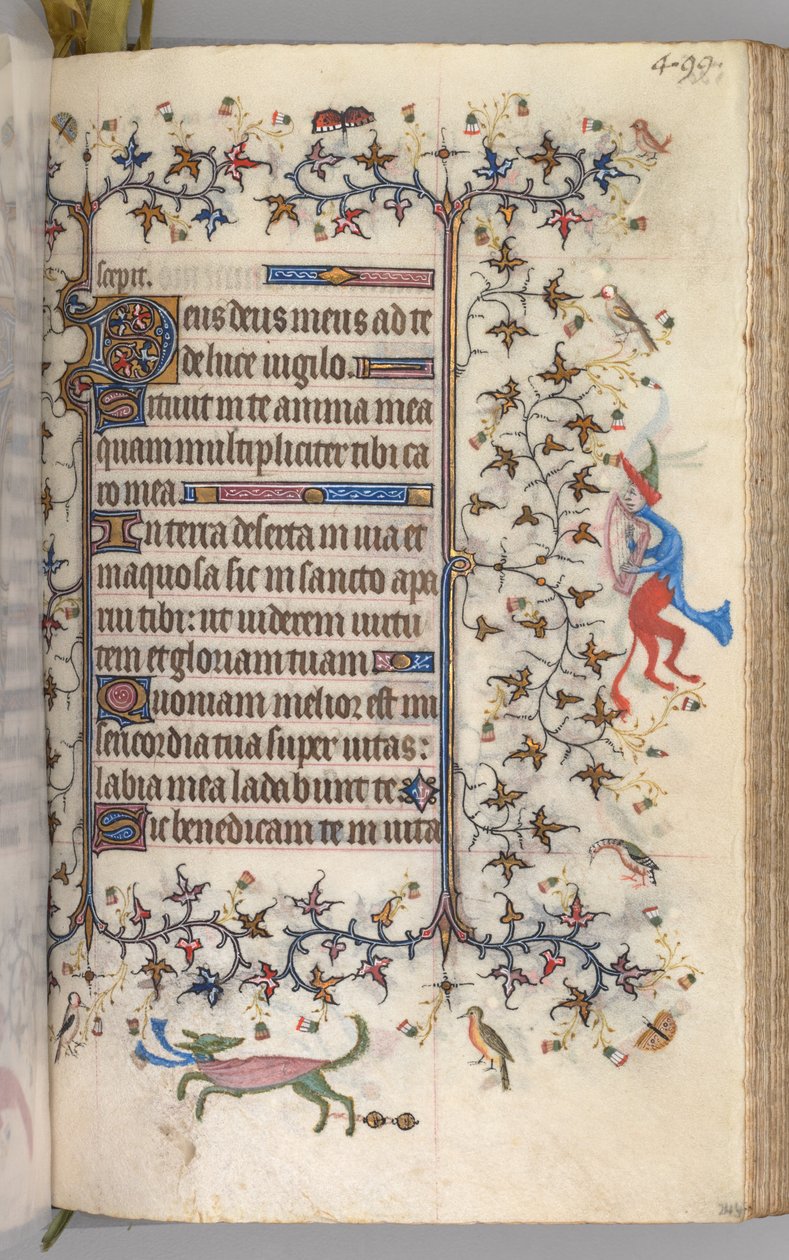 Timmar för Karl den ädle, kung av Navarra 1361-1425: fol. 244r, Text, ca. 1405. av Master of the Brussels Initials and Associates