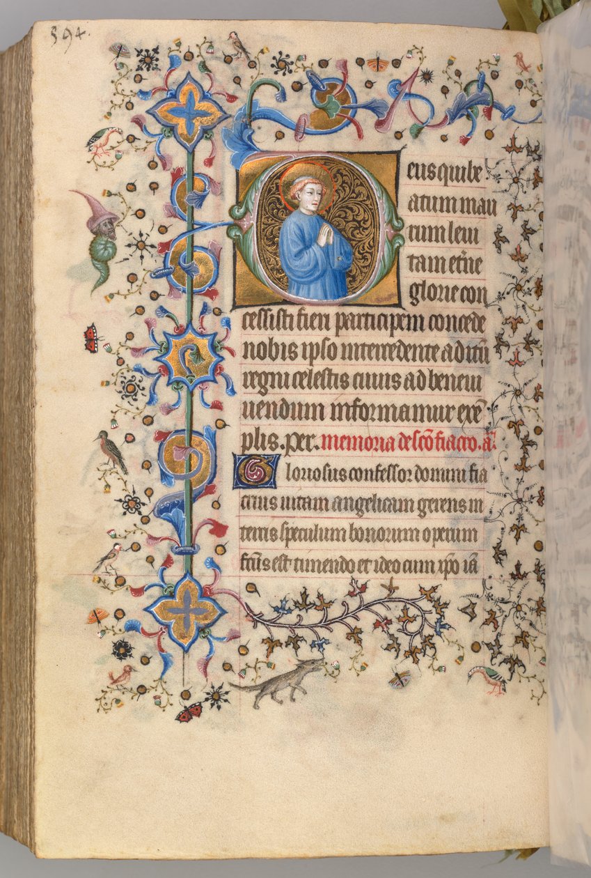 Timmar för Karl den ädle, kung av Navarra 1361-1425, fol. 291v, Text, c. 1405. av Master of the Brussels Initials and Associates