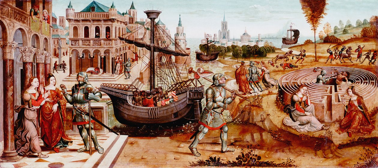 Historien om Theseus, mitten av 1400-talet av Master of the Cassoni