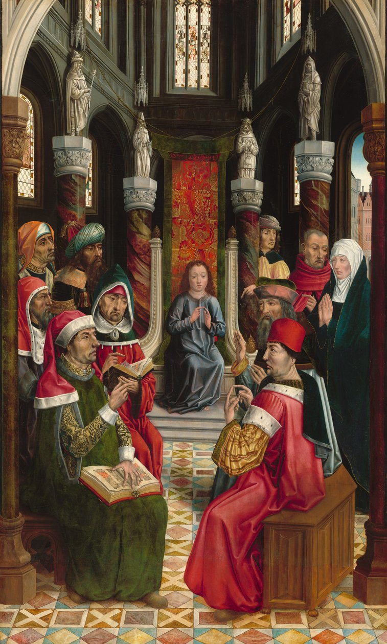 Kristus bland läkarna av Master of the Catholic Kings