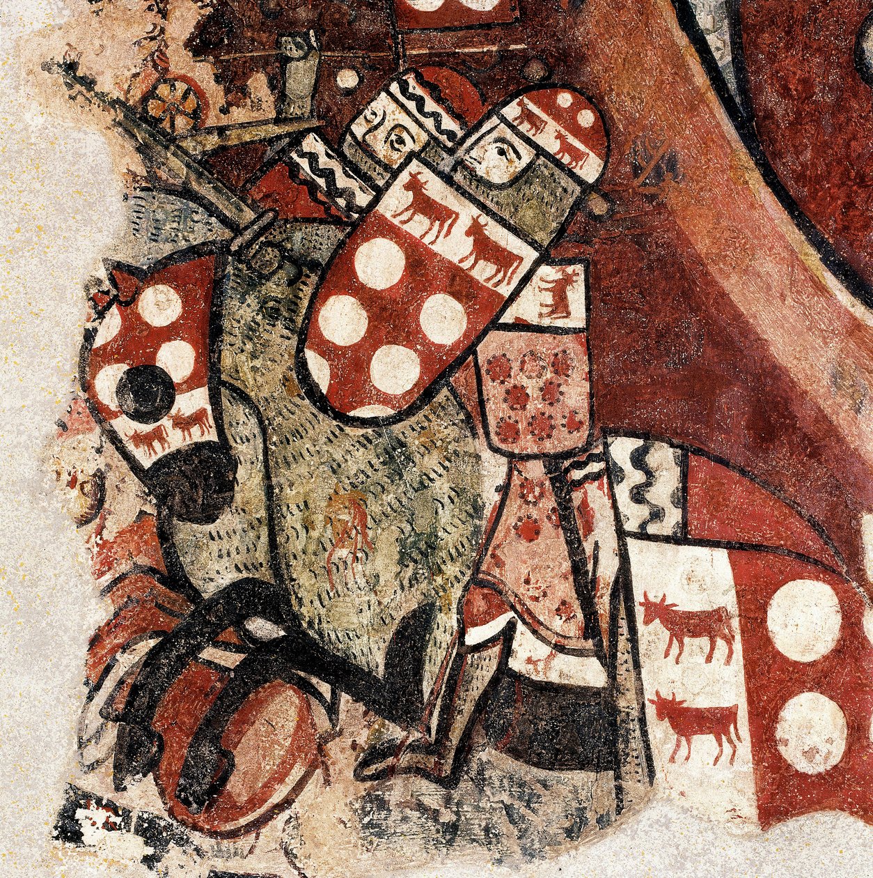Erövringen av Mallorca, detalj av en fresk av Mallorcas erövringsmästare av Master of the Conquest of Mallorca
