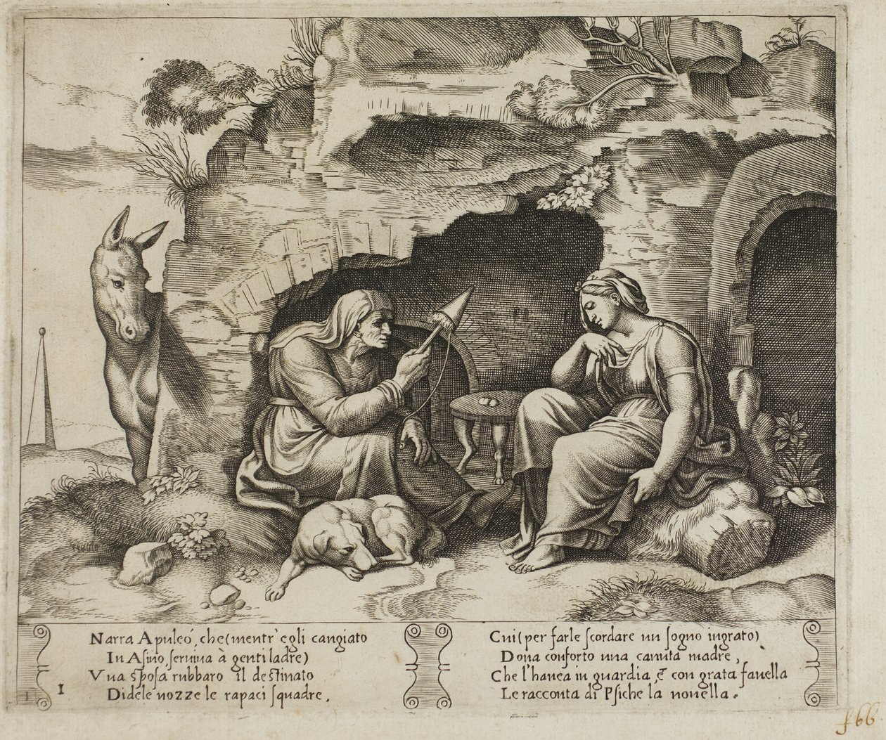 Apuleius förvandlas till en åsna av Master of the Die