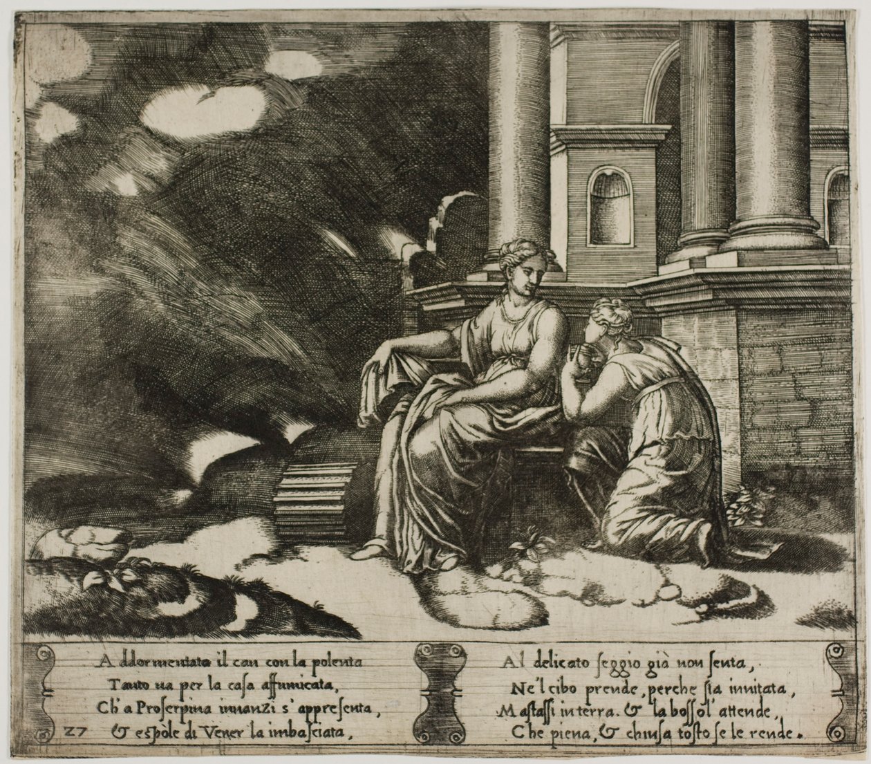 Proserpina ger Psyche skönhetens box av Master of the Die