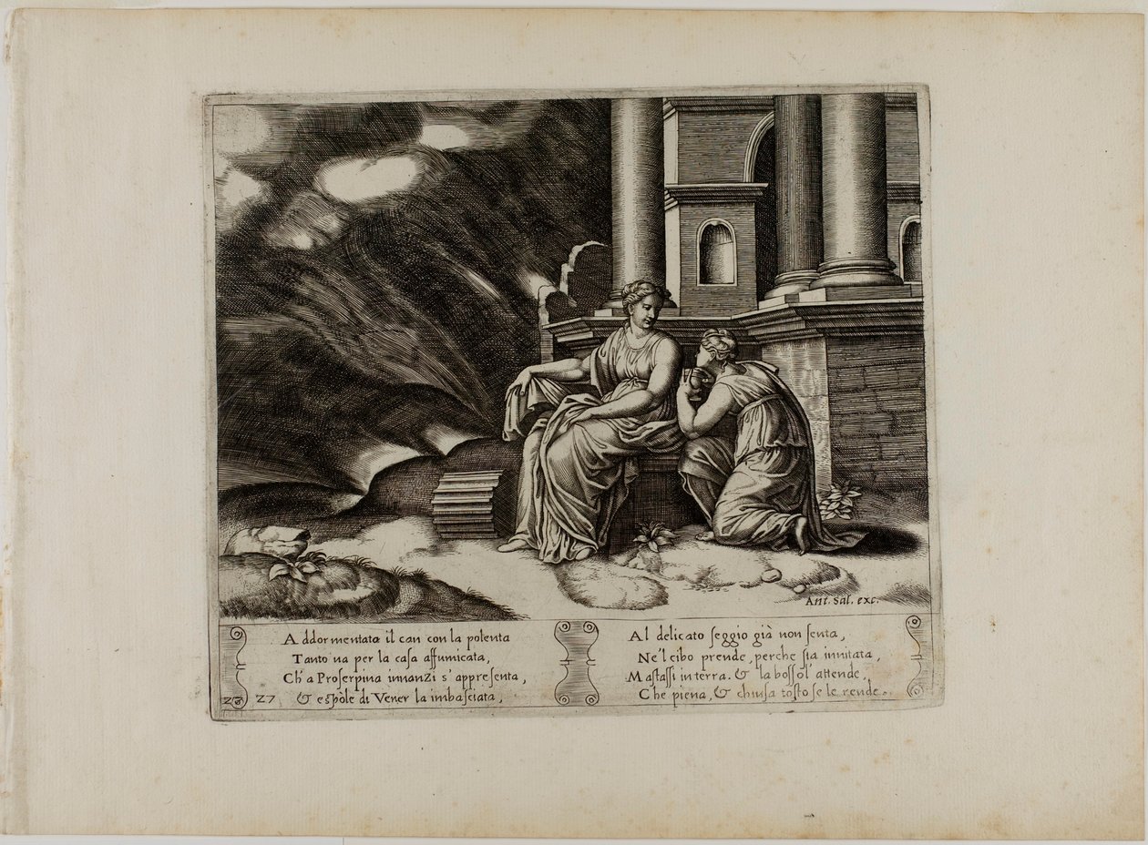 Proserpina ger Psyche skönhetens box av Master of the Die