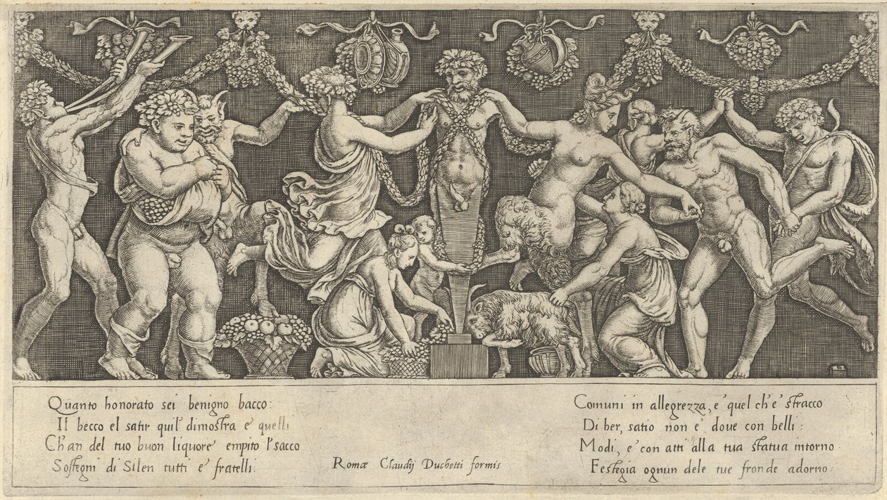 Mirror of Roman Magnificence: Sacrifice to Priapus, 1500-talet., 1500-talet. av Master of the Die