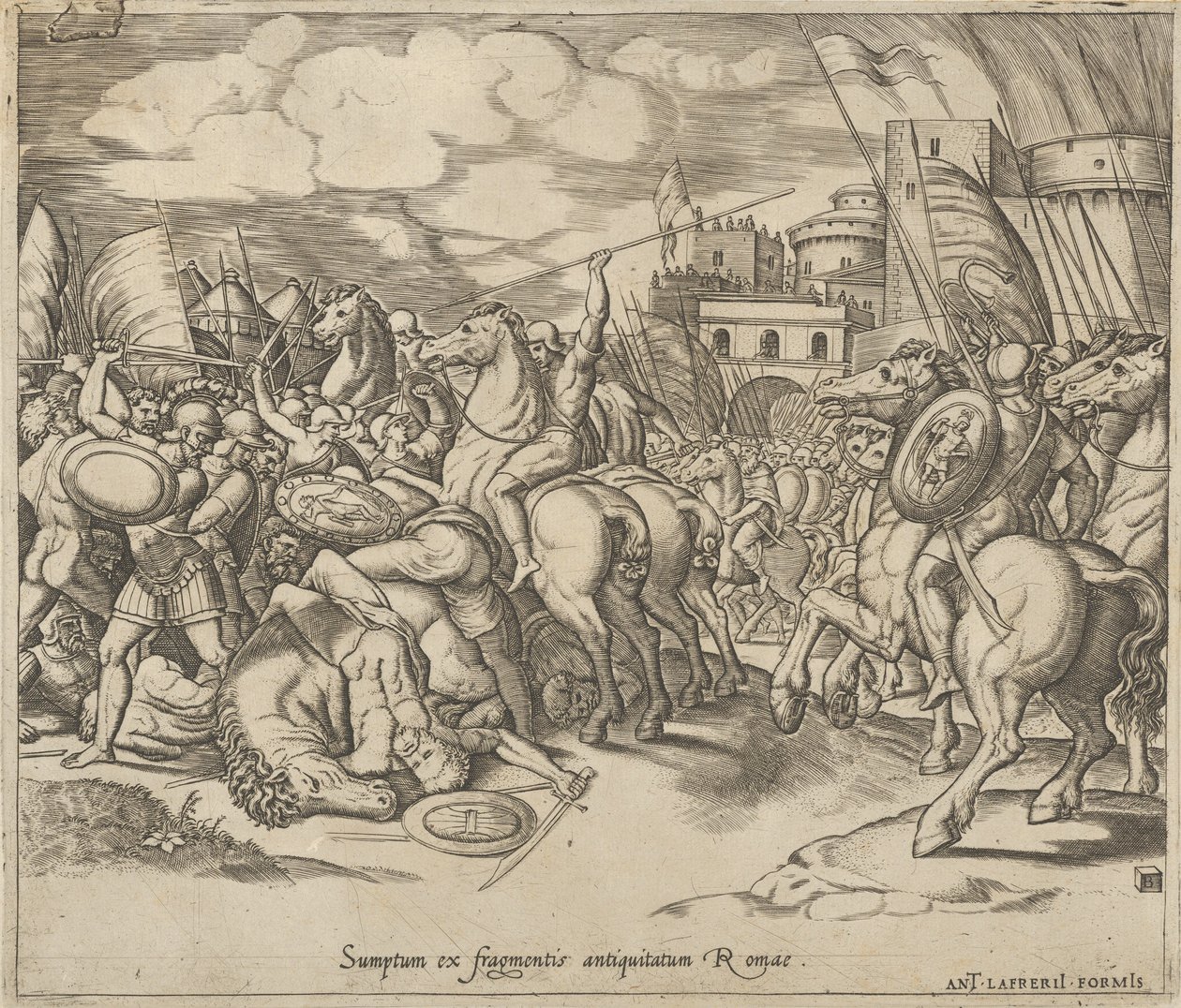 Mirror of Roman Magnificence: The Victory of Scipio [över Syphax], 1500-talet. av Master of the Die