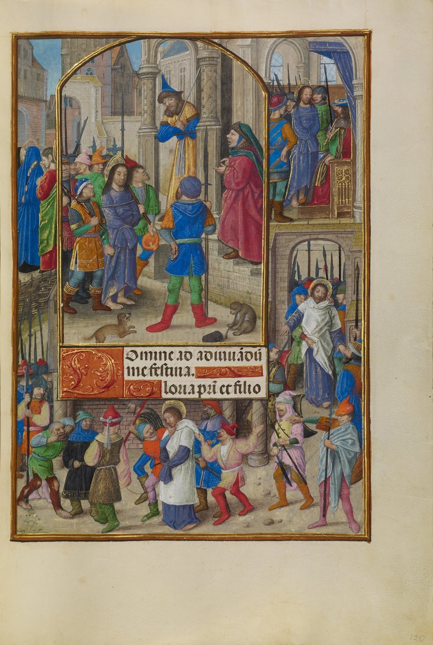 Kristus inför Kajafas av Master of the Dresden Prayer Book