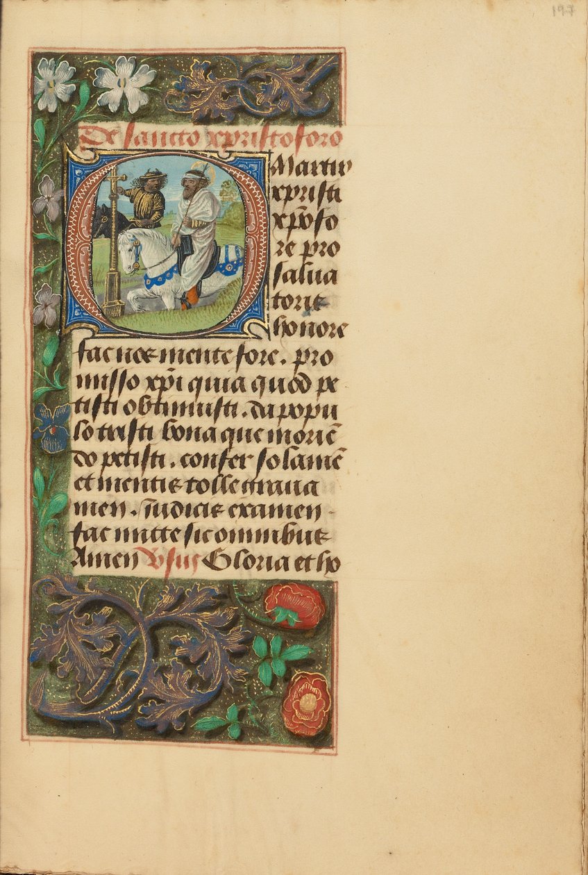 Ursprunglig O: Saint Christopher av Master of the Dresden Prayer Book