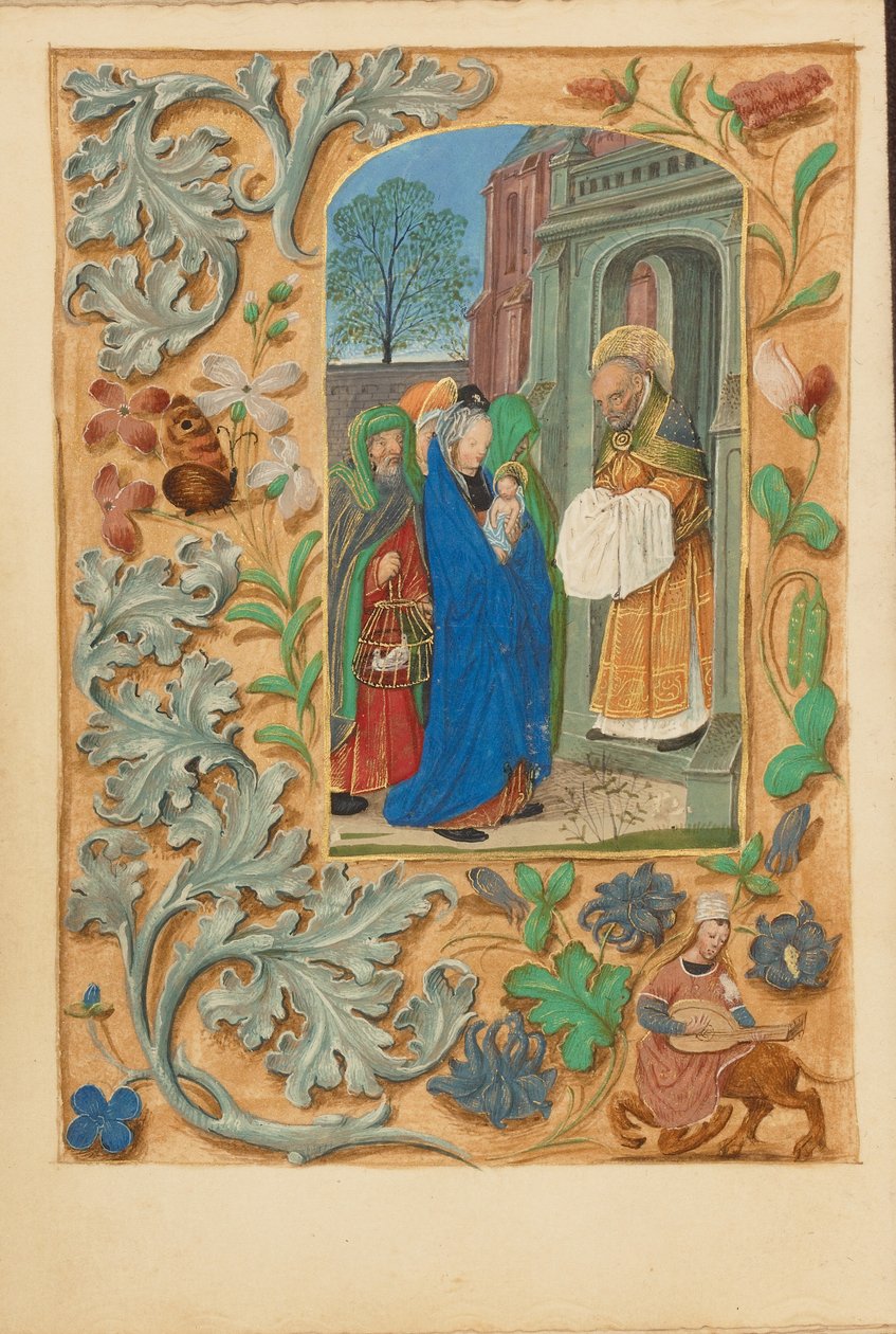 Presentationen i templet av Master of the Dresden Prayer Book