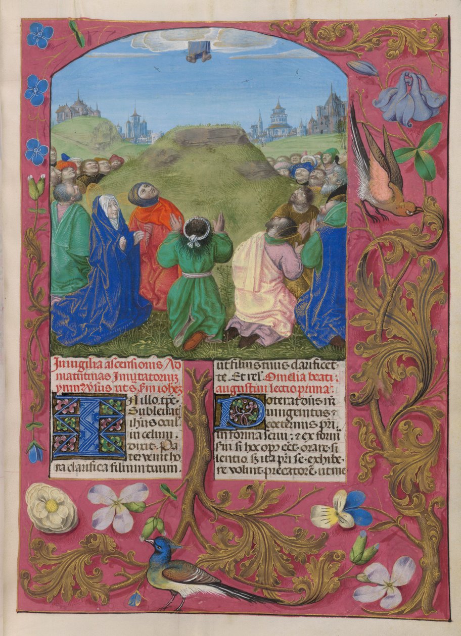 Temporale (andra delen: från påskdagen till söndagen före advent), . Kristi himmelsfärd (Kristi himmelsfärdsdag). av Master of the Dresden Prayer Books