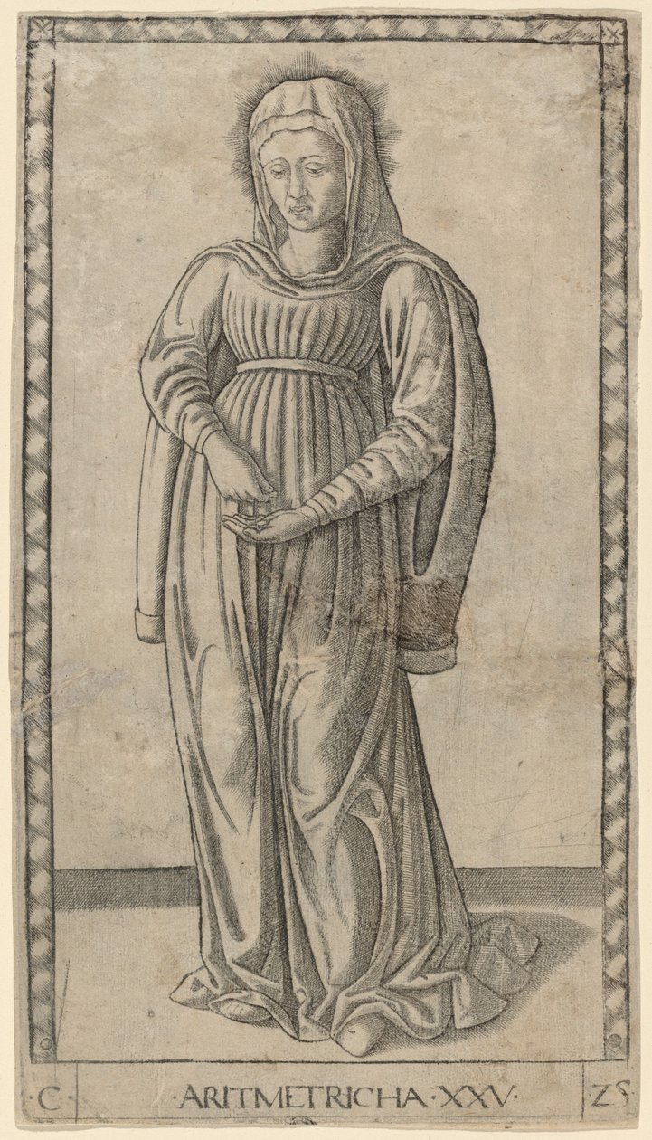 Aritmetricha (Aritmetik) av Master of the E Series Tarocchi