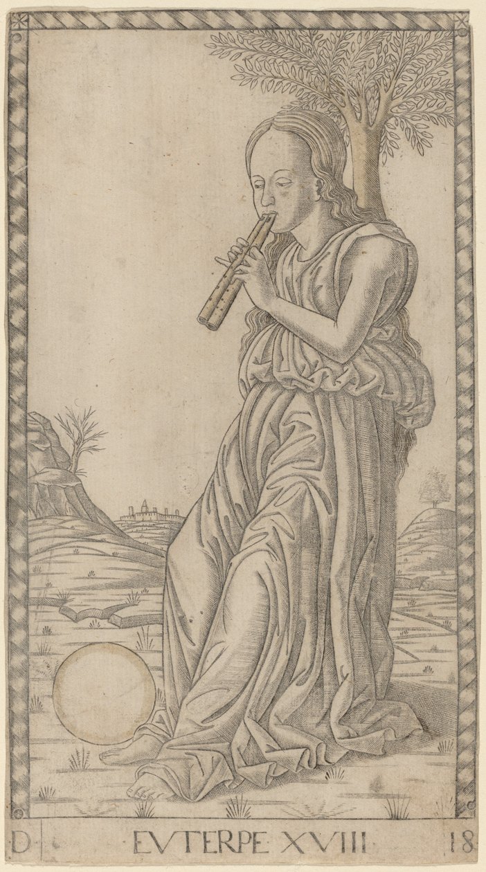Euterpe av Master of the E Series Tarocchi