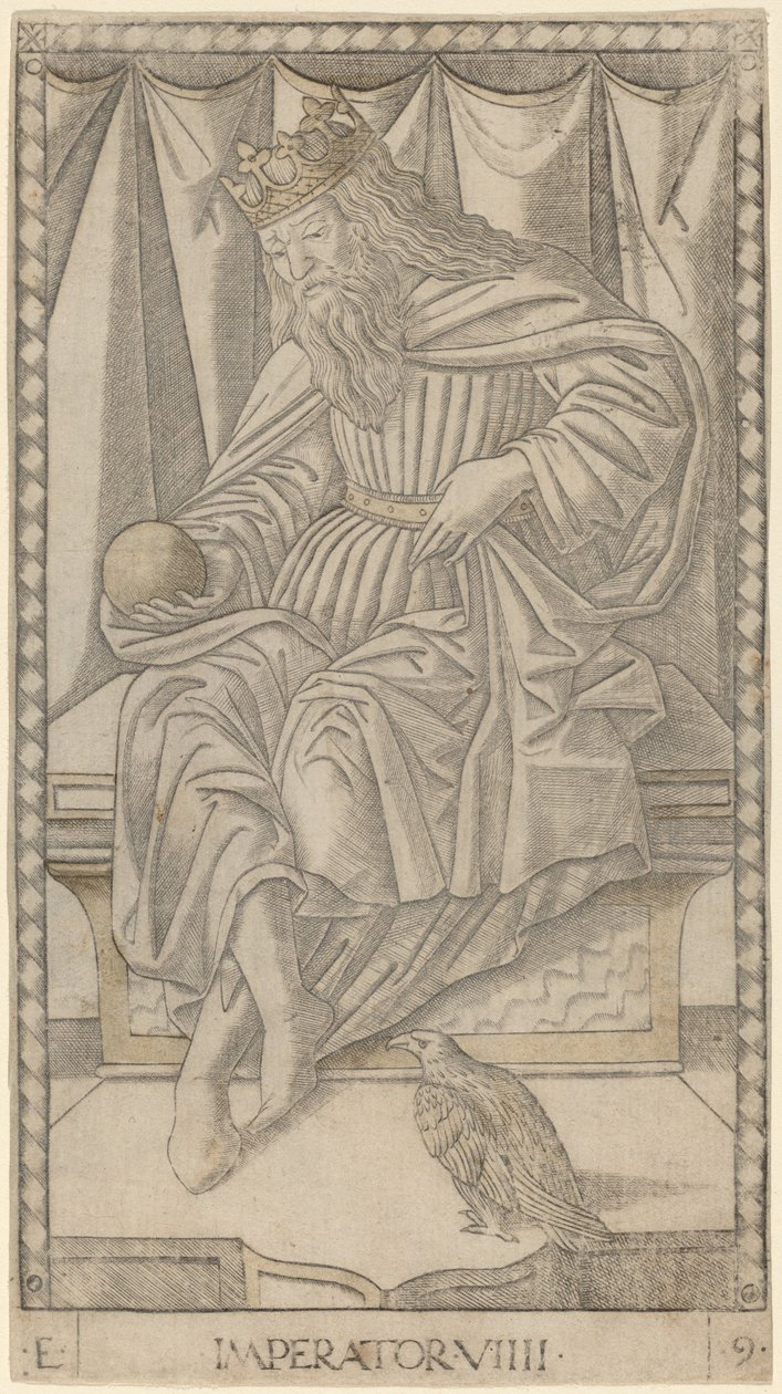 Imperator (kejsare) av Master of the E Series Tarocchi