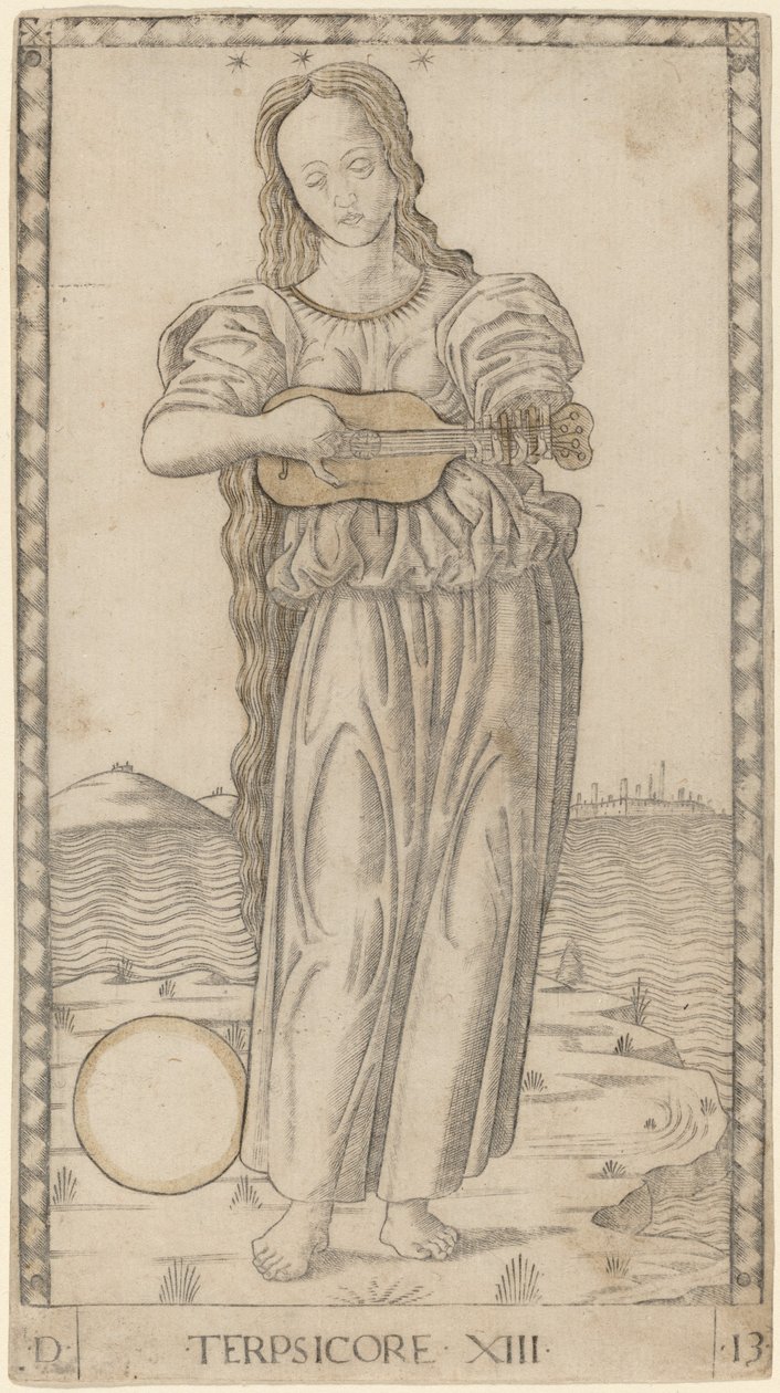 Terpsicore (Terpsichore) av Master of the E Series Tarocchi