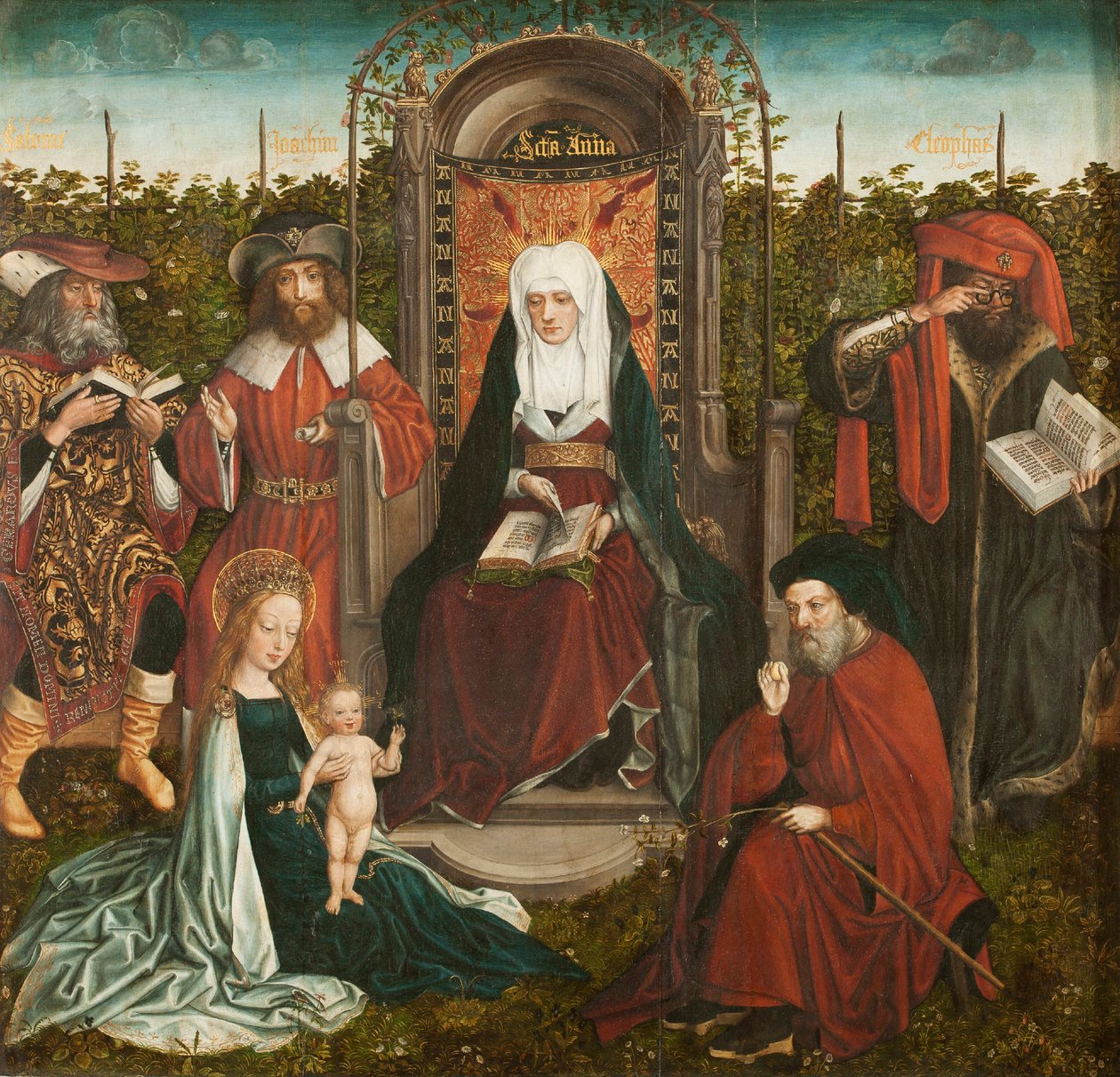 The Family of Saint Anne Triptych, central panel, ca 1500-1510. av Master of the Family of Saint
