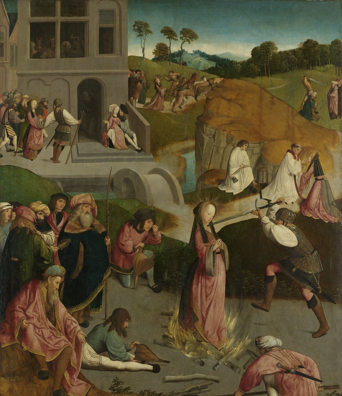 Saint Lucys martyrskap Saint Lucias martyrskap av Master of the Figdor Deposition