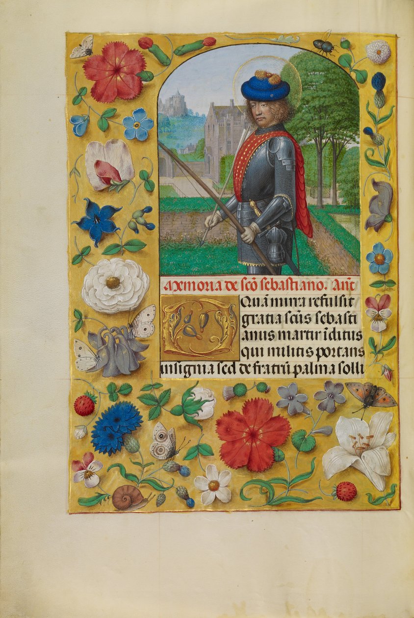 Sankt Sebastian av Master of the First Prayer Book of Maximilian