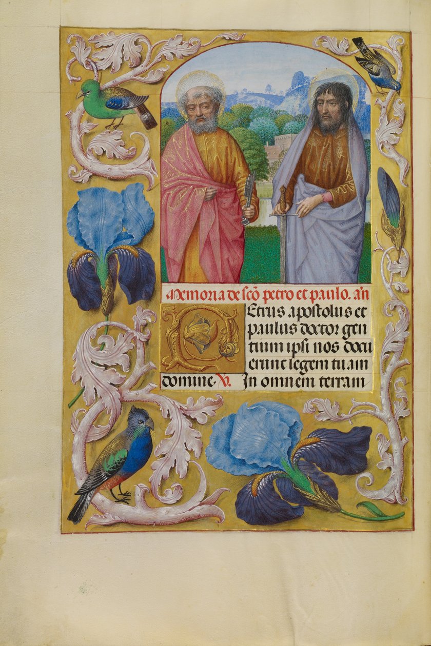 Heliga Petrus och Paulus av Master of the First Prayer Book of Maximilian