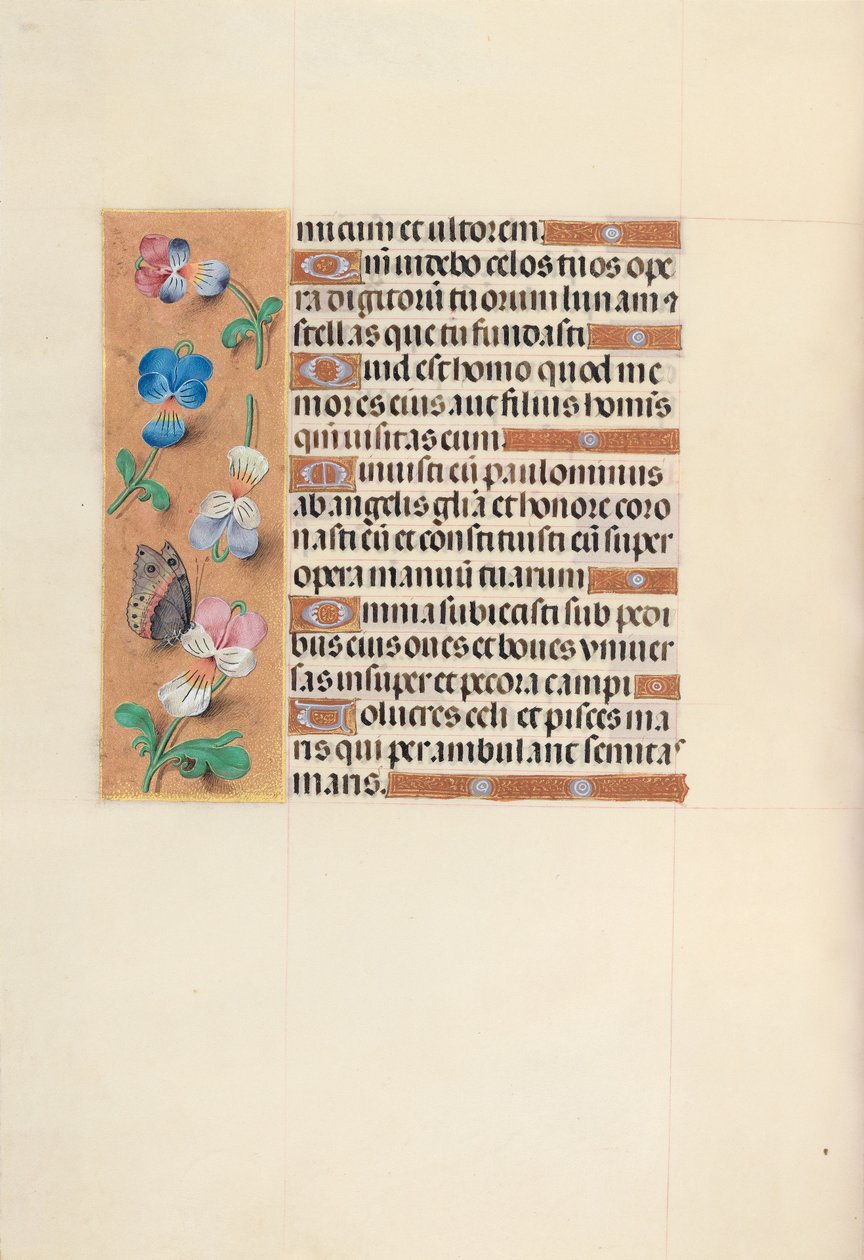 Timmar av drottning Isabella den katolska, drottning av Spanien:  Fol. 100v av Master of the First Prayerbook of Maximillian