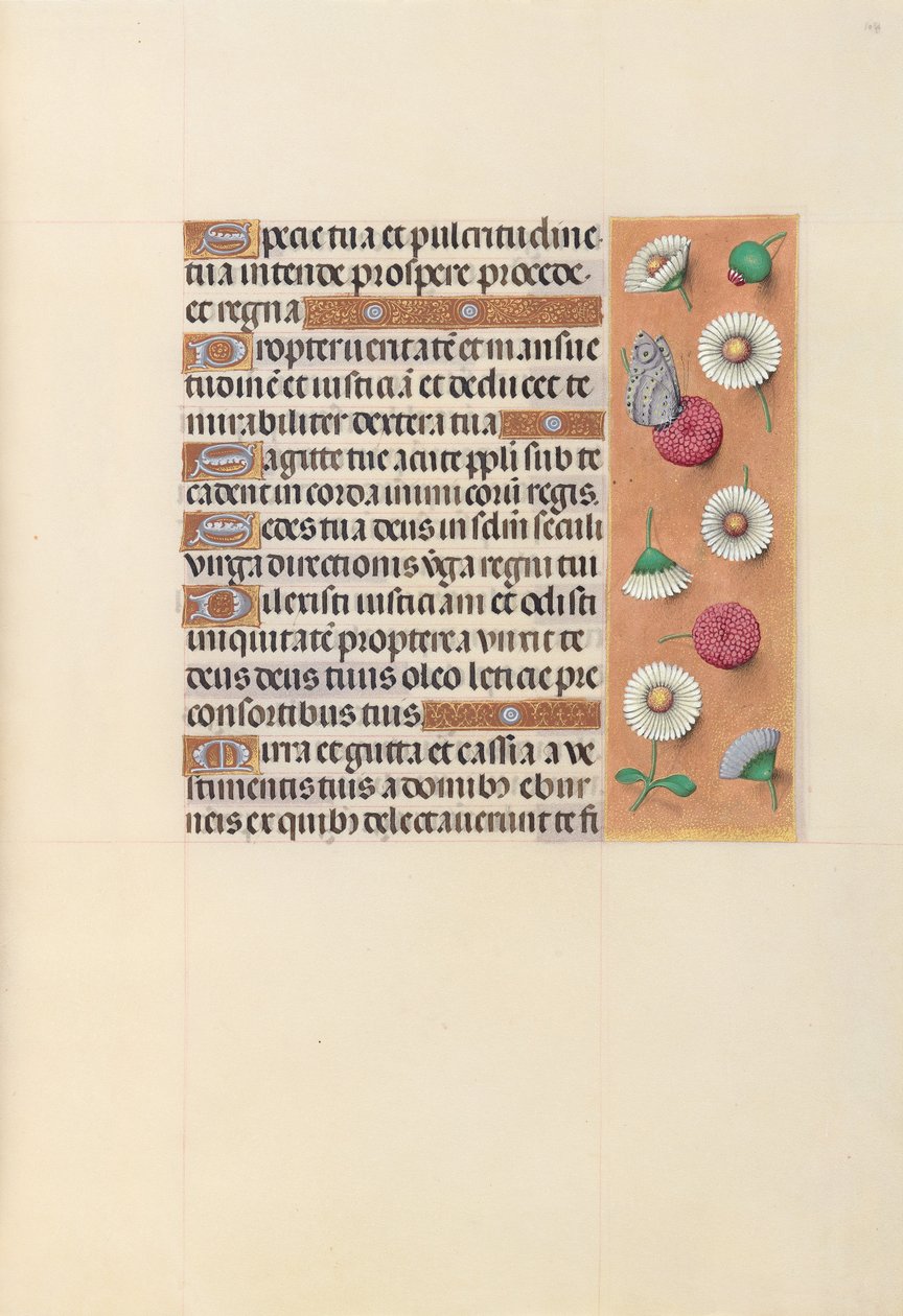 Timmar av drottning Isabella den katolska, drottning av Spanien:  Fol. 104r av Master of the First Prayerbook of Maximillian