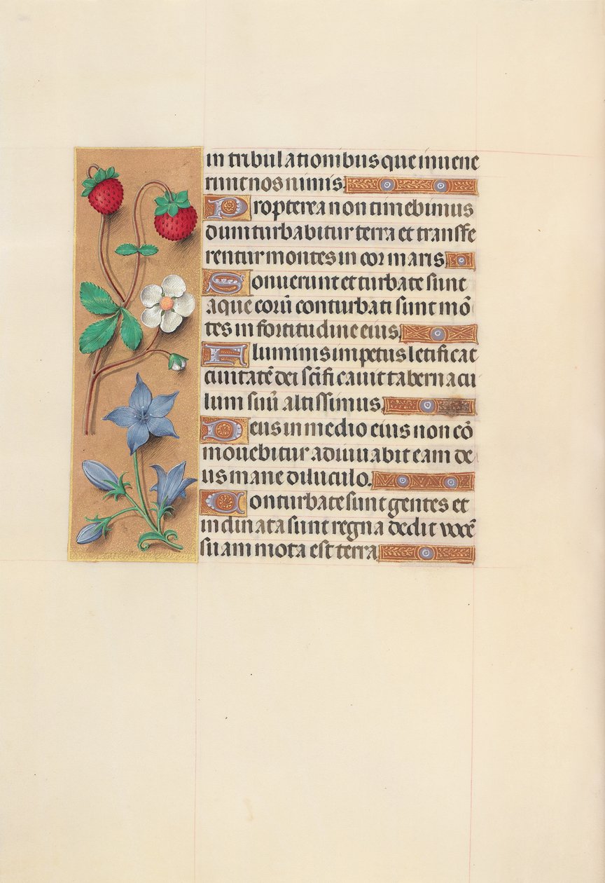 Hours of Queen Isabella the Catholic, Queen of Spain: Fol. 105v, c. 1500. av Master of the First Prayerbook of Maximillian