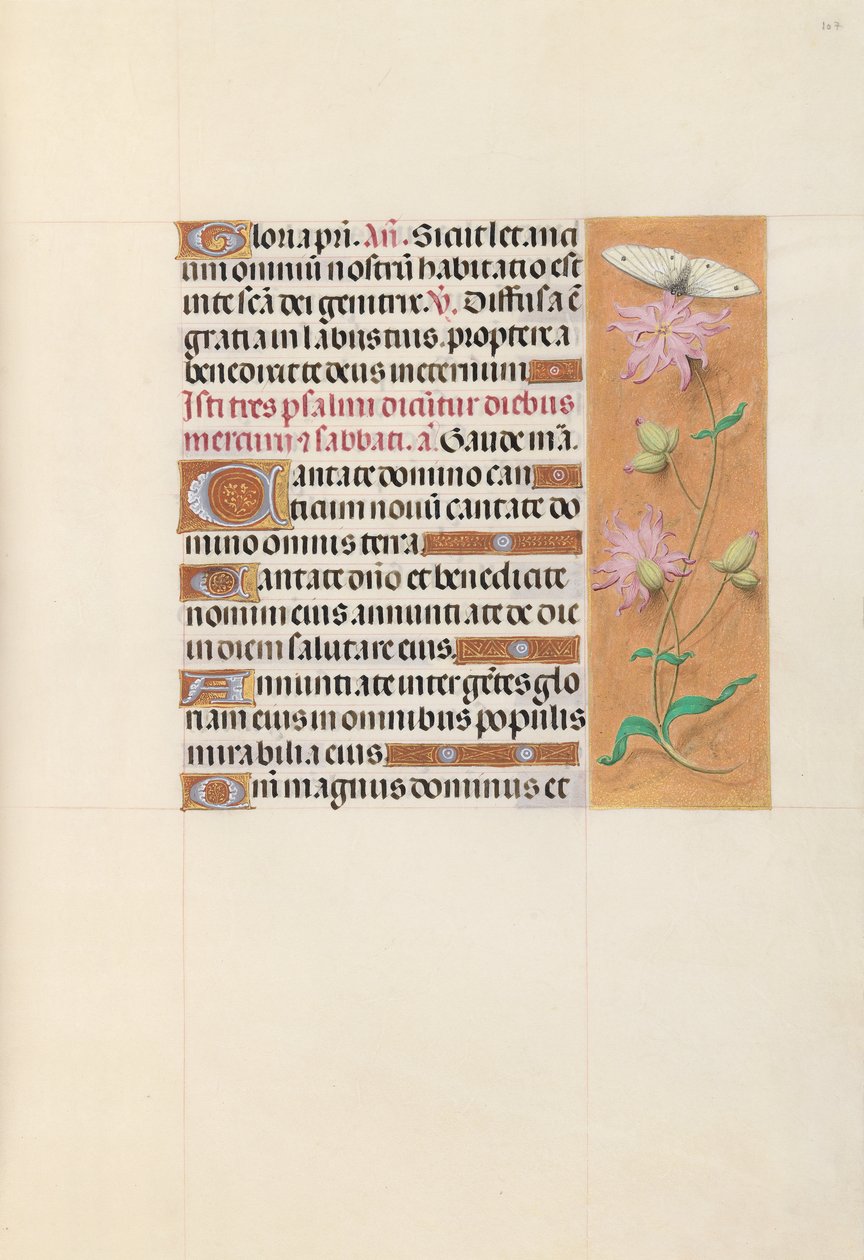Hours of Queen Isabella the Catholic, Queen of Spain: Fol. 107r, c. 1500. av Master of the First Prayerbook of Maximillian