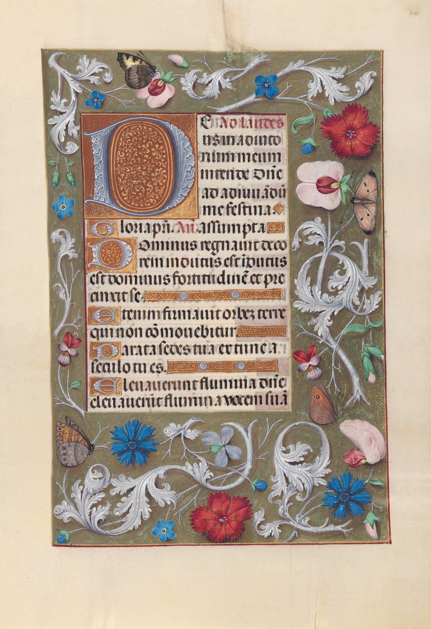 Timmar av drottning Isabella den katolska, drottning av Spanien:  Fol. 116r av Master of the First Prayerbook of Maximillian