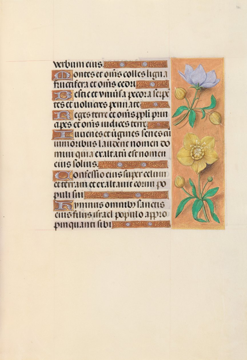 Hours of Queen Isabella the Catholic, Queen of Spain: Fol. 121r, c. 1500. av Master of the First Prayerbook of Maximillian