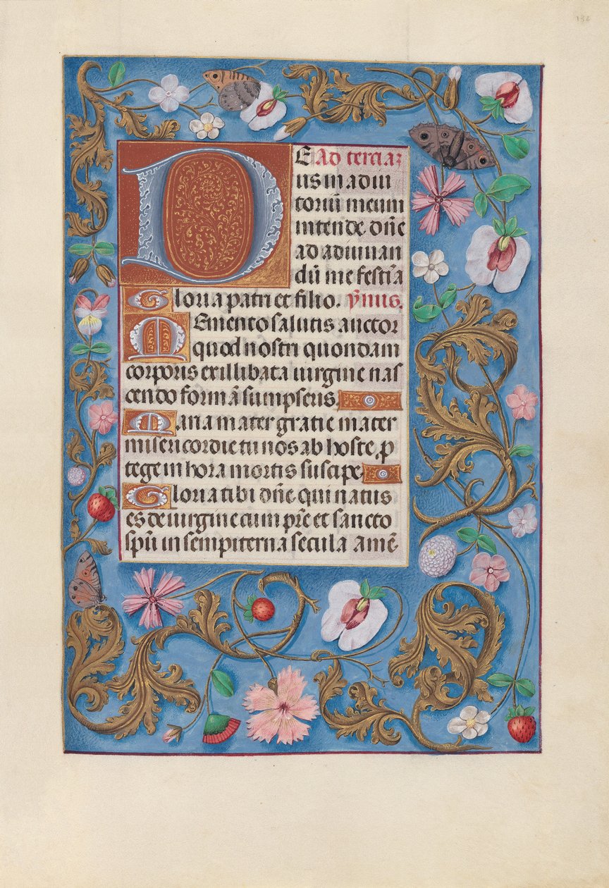 Timmar av drottning Isabella den katolska, drottning av Spanien:  Fol. 132r av Master of the First Prayerbook of Maximillian