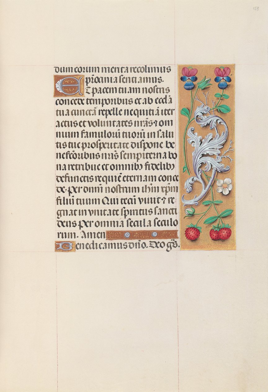 Hours of Queen Isabella the Catholic, Queen of Spain: Fol. 153r, c. 1500. av Master of the First Prayerbook of Maximillian