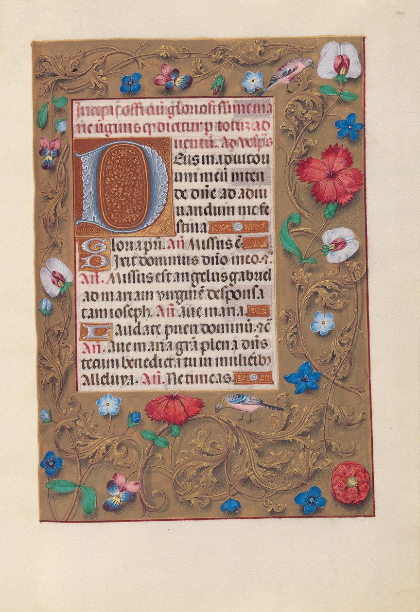 Timmar av drottning Isabella den katolska, drottning av Spanien:  Fol. 160r av Master of the First Prayerbook of Maximillian