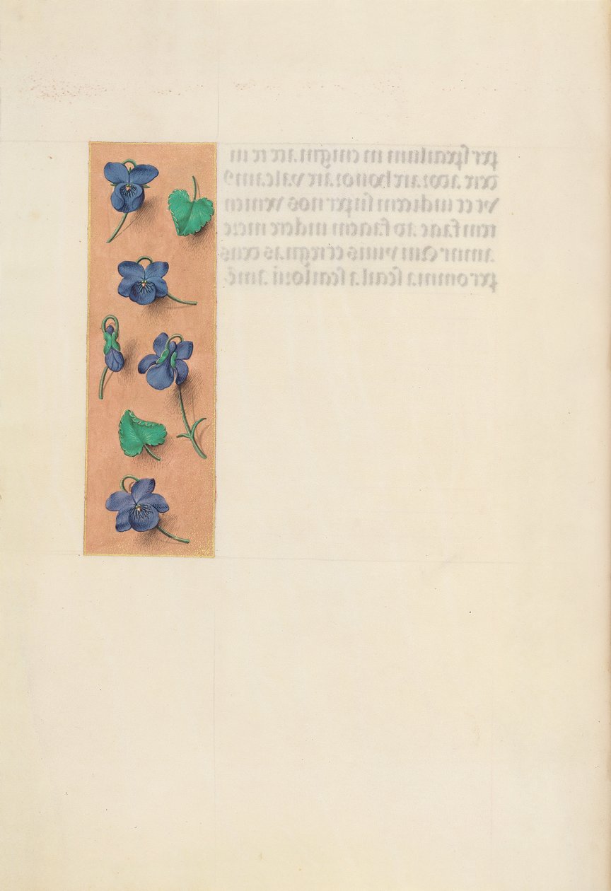 Hours of Queen Isabella the Catholic, Queen of Spain: Fol. 16v, kort kant, ca. 1500. av Master of the First Prayerbook of Maximillian