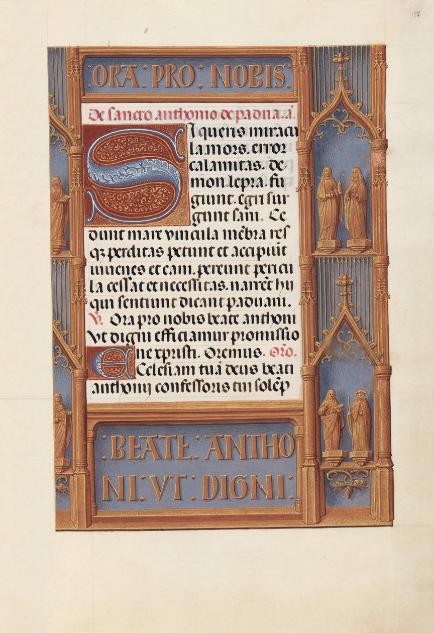Hours of Queen Isabella the Catholic, Queen of Spain: Fol. 188r, ca. 1500. av Master of the First Prayerbook of Maximillian