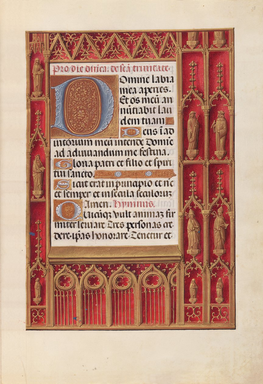 Hours of Queen Isabella the Catholic, Queen of Spain: Fol. 18r, c. 1500. av Master of the First Prayerbook of Maximillian