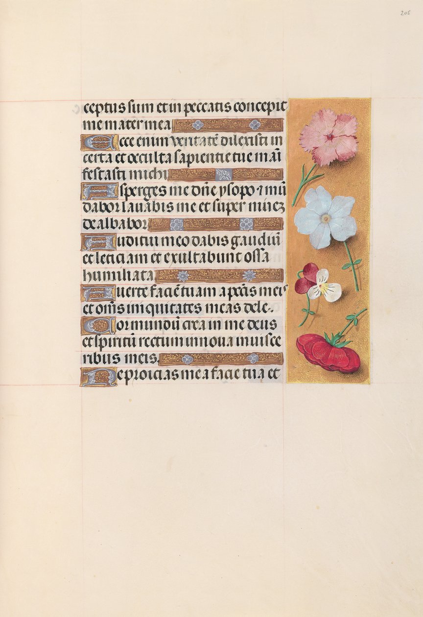 Hours of Queen Isabella the Catholic, Queen of Spain: Fol. 205r, c. 1500. av Master of the First Prayerbook of Maximillian