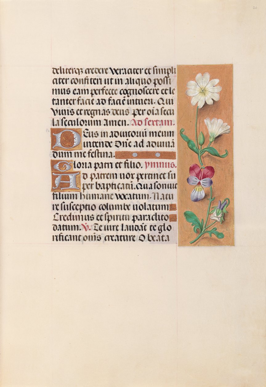 Hours of Queen Isabella the Catholic, Queen of Spain: Fol. 20r, c. 1500. av Master of the First Prayerbook of Maximillian