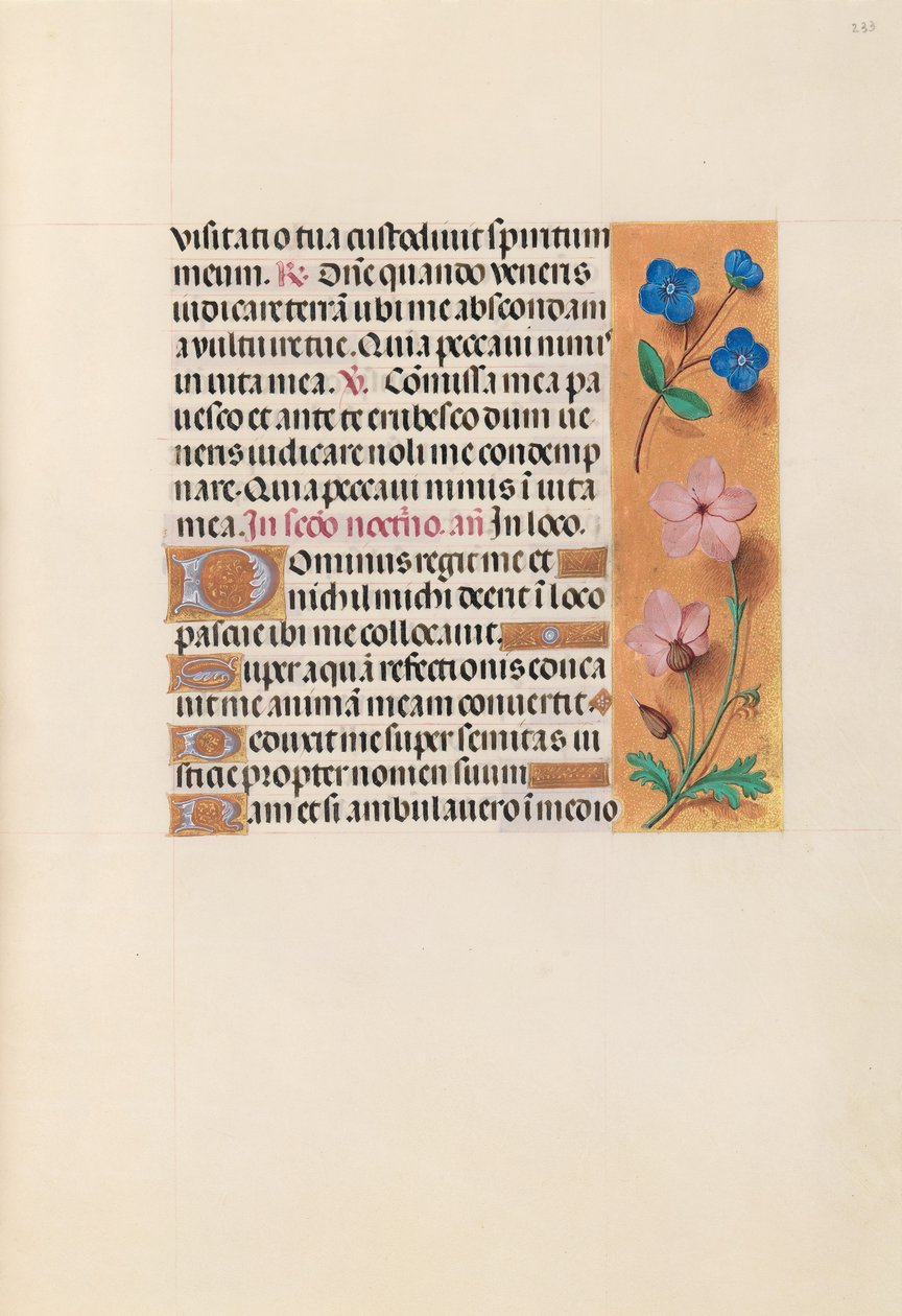 Timmar av drottning Isabella den katolska, drottning av Spanien:  Fol. 233r av Master of the First Prayerbook of Maximillian