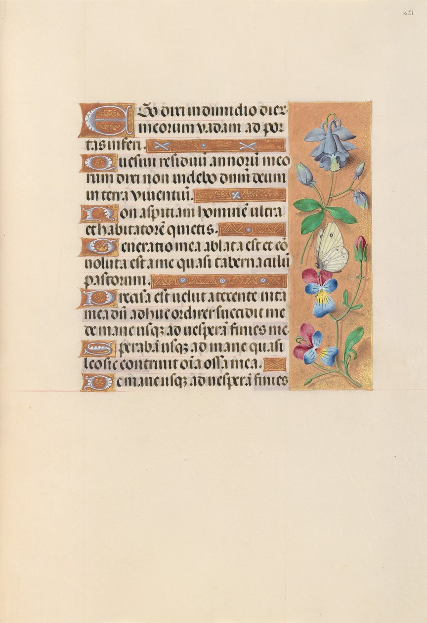 Timmar av drottning Isabella den katolska, drottning av Spanien:  Fol. 251r av Master of the First Prayerbook of Maximillian