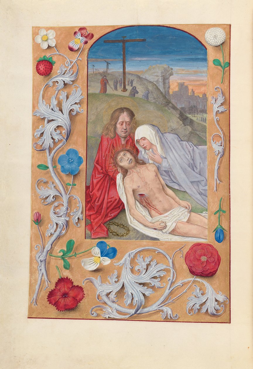 Hours of Queen Isabella the Catholic, Queen of Spain: Fol. 260v, klagosång, ca. 1500. av Master of the First Prayerbook of Maximillian
