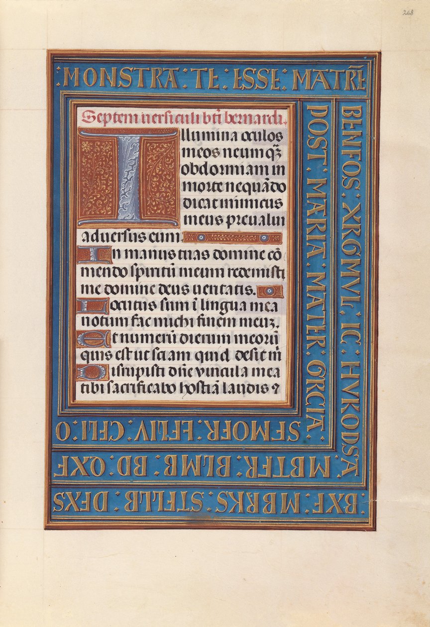 Timmar av drottning Isabella den katolska, drottning av Spanien:  Fol. 268r av Master of the First Prayerbook of Maximillian